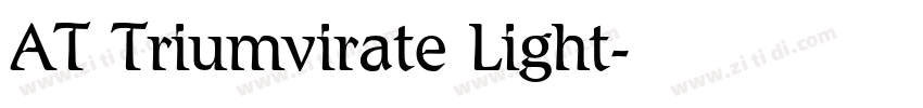 AT Triumvirate Light字体转换